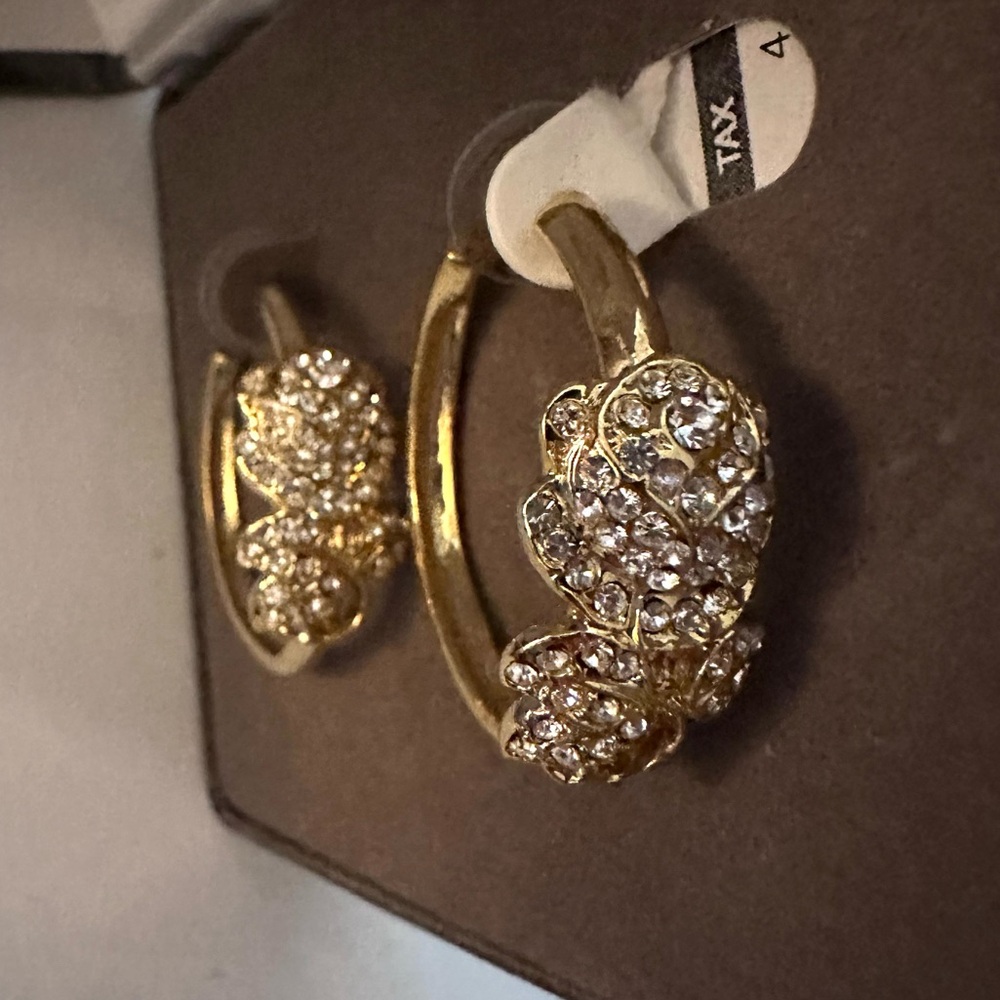 Nolan Miller American Beauty Pave Rose hoops